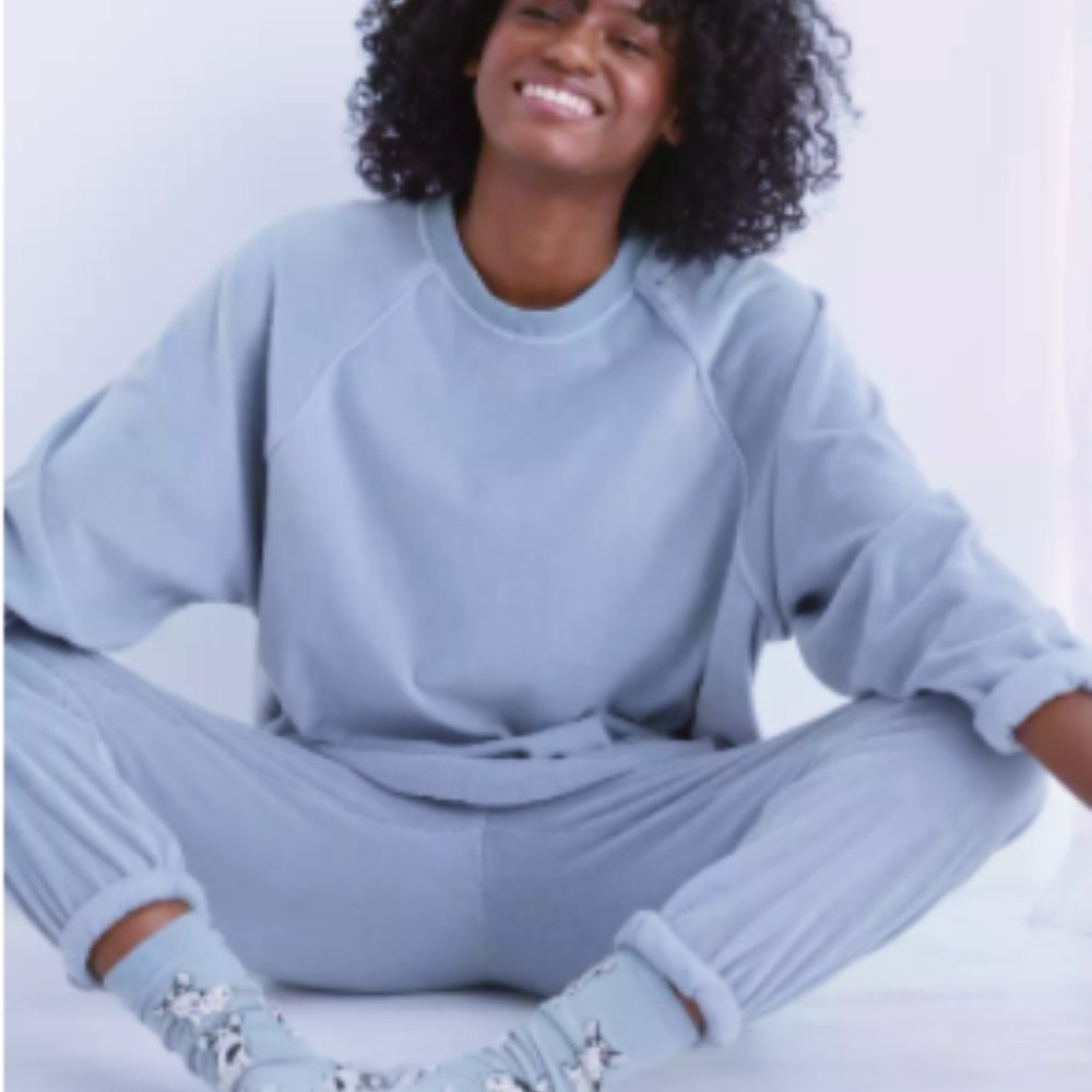 Aerie REAL Obsessed Velour Velvet Sweatshirt M